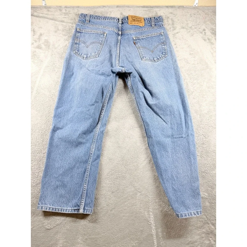 Vtg Levi's 505 Jeans Mens 34x30 Orange Tab Regular Fit Straight Leg US (33x25)